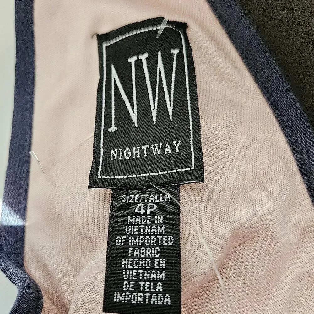 Nightway Prom Bridesmaid Blue Maxi Dress Special Occasion Party Cocktail Size 4P
